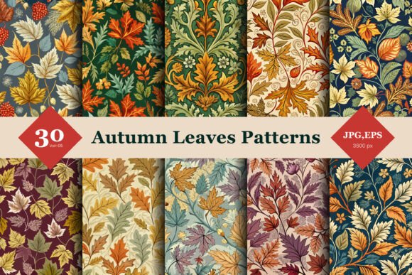 Autumn Leaves Pattern Designs 05: A Designer’s Fall Favorite