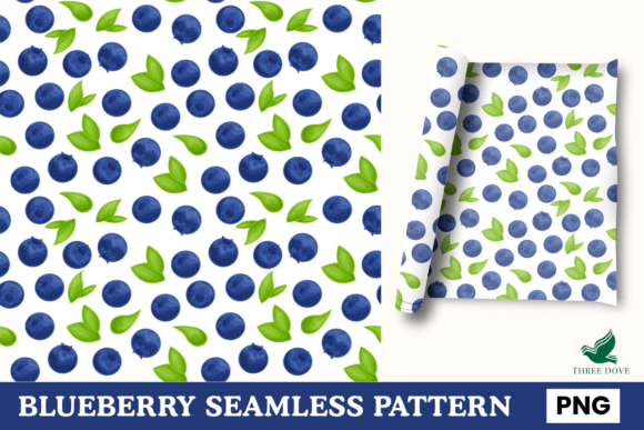 Blueberry Seamless Pattern – A Versatile Digital Design for Creative Projects