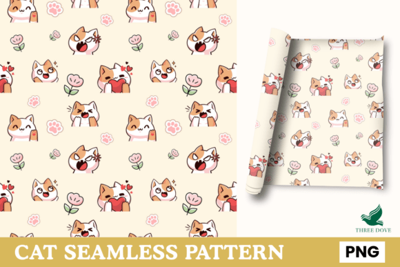 Cat Seamless Pattern - 09: A Premium Digital Paper for Creative Projects