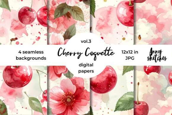 Cherry Coquette Digital Paper Kit: A Versatile Tool for Creative Projects