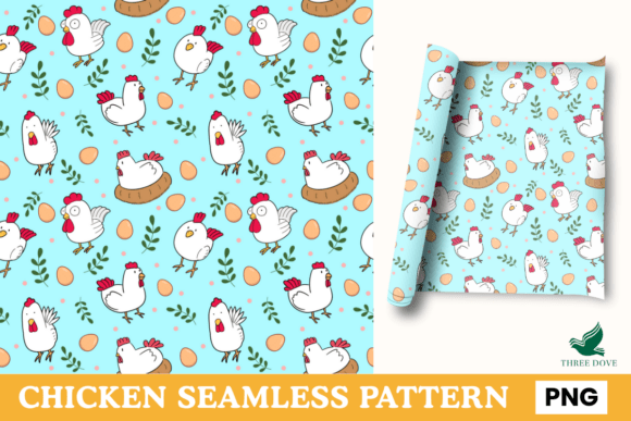 Chicken Seamless Pattern - 06: A Versatile Digital Design for Creative Projects