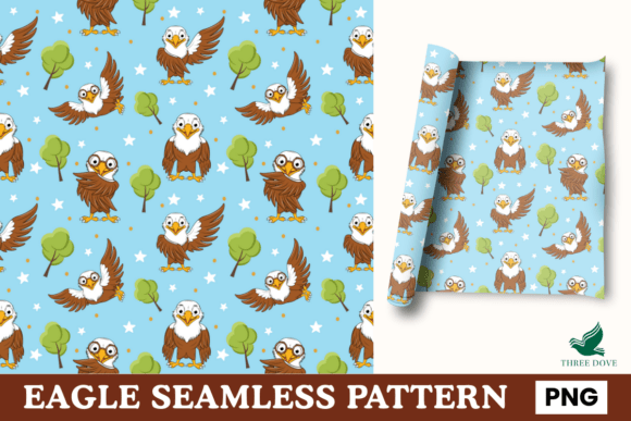 Eagle Seamless Pattern - 02: A Premium Digital Design for Creative Projects