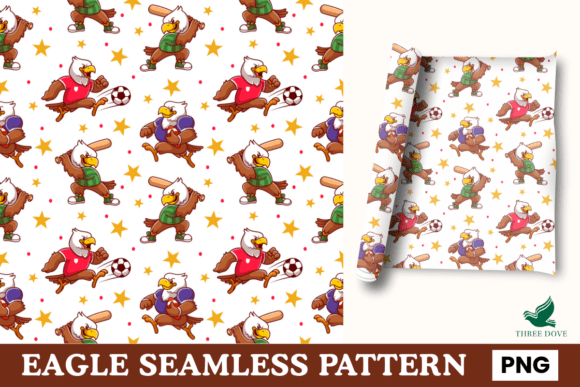 Eagle Seamless Pattern - 03 for Creative Projects