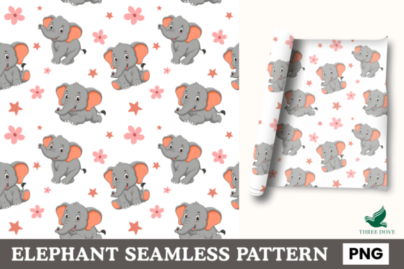 Elephant Seamless Pattern - 02: A Premium Digital Design for Modern Creativity