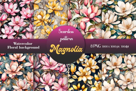 Magnolia Seamless Pattern Watercolor: A Creative Springtime Staple