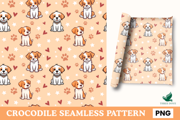 Modern Design with Dog Seamless Pattern - 11