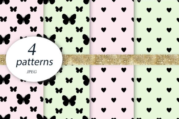 Pink Butterfly Digital Paper Hearts: A Versatile Design Resource for Creative Projects