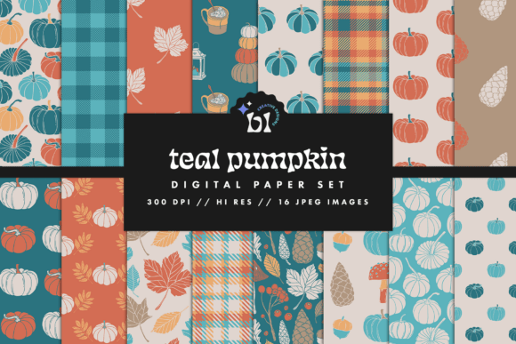 Teal Pumpkin Digital Paper: A Versatile Resource for Creative Projects