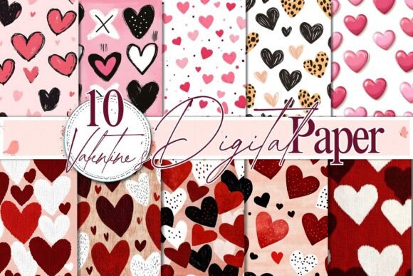 Valentine Digital Paper Bundle: A Creative Solution for Print and Digital Projects