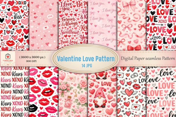Valentine Love Digital Paper Pack: A Creative Resource for Heartfelt Projects
